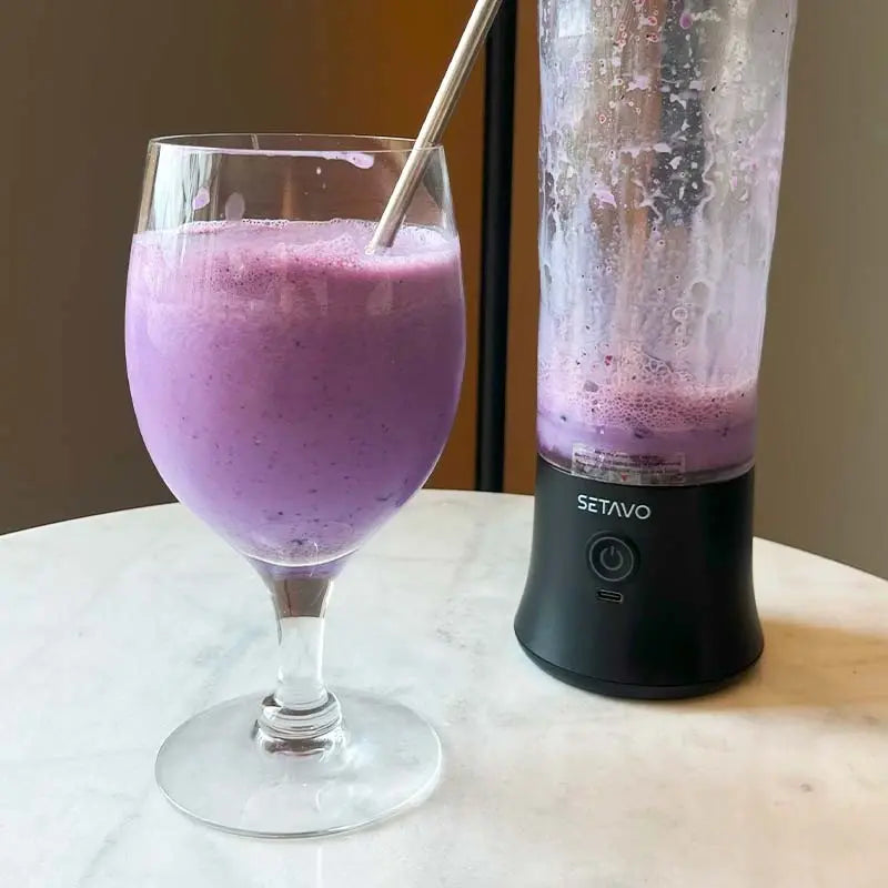 Krämig Blåbärssmoothie med Vaniljglass – Klar på 30 sekunder!