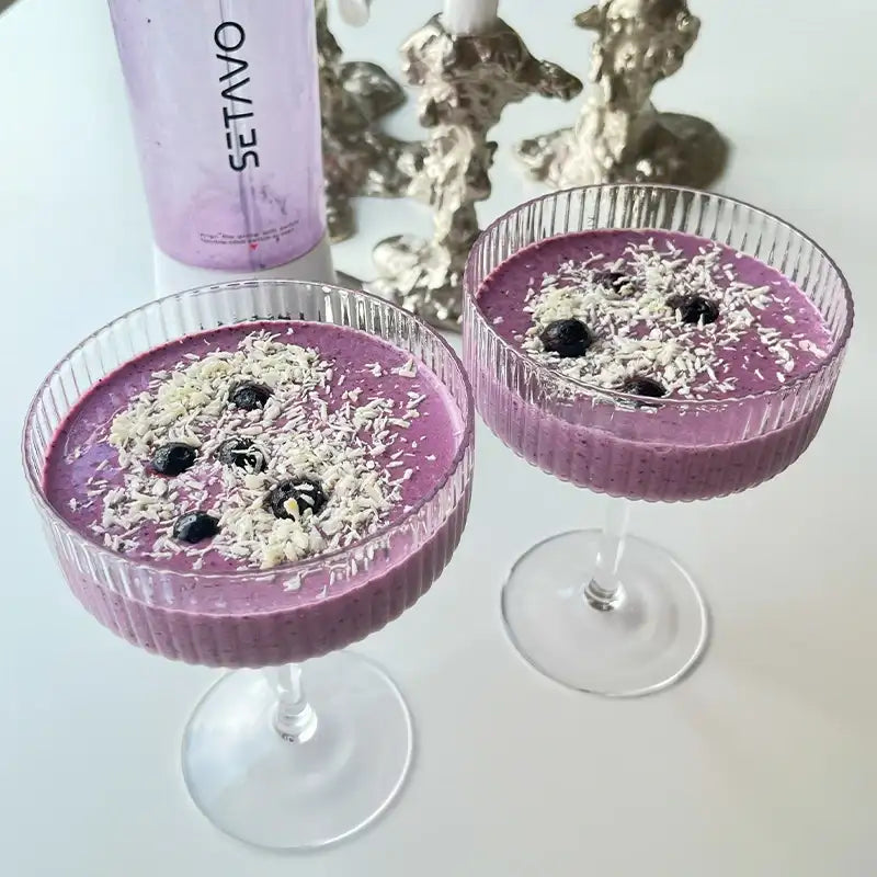 Blåbärs-chiapudding med kokosmjölk – krämig, nyttig och somrig på samma gång