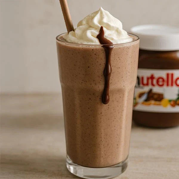 🍫 Krämig Nutella-smoothie med vaniljglass och mjölk – En dessert i glas!