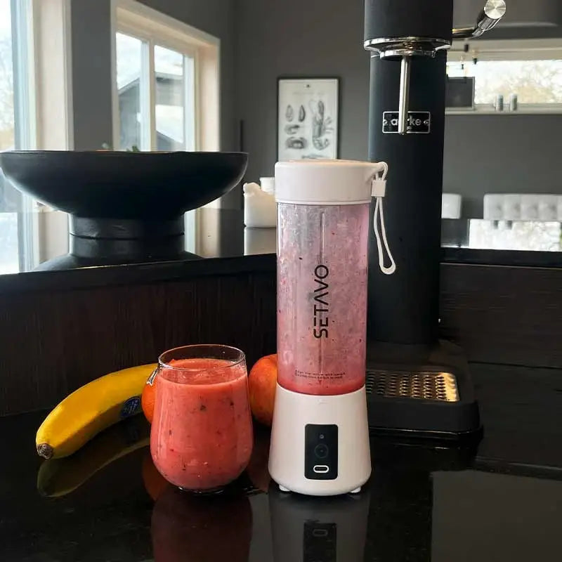 Setavo A6 Vit – Trådlös Blender 400ML | Kraftfull & Portabel Mixer