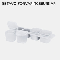 Tarros de conservación para frigorífico y congelador - paquete de 4, 5 cl